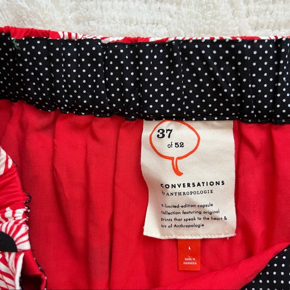 Anthropologie 52 Conversations Colloquial Red Floral Print Wrap Midi Skirt - Picture 8 of 9